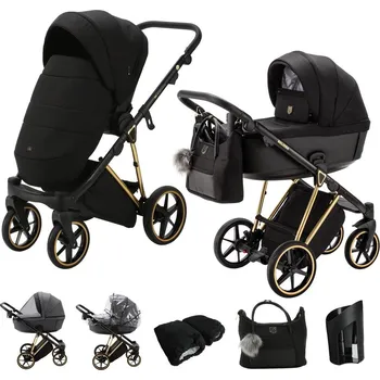 Kočárek ADAMEX Kočárek kombinovaný Belissa Special Edition Black/Gold