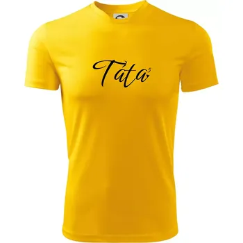 Pánské tričko Psací Táta pátá mocnina - pět dětí - Pánské triko Fantasy sportovní (dresovina) - XL ( Žlutá )