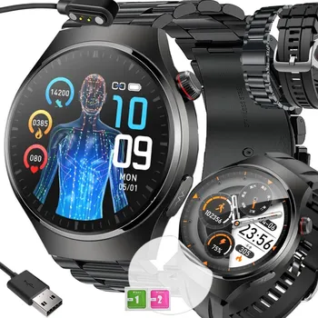 Hodinky Rubicon pánské hodinky HealthSense Pro F39 hnědý náramek