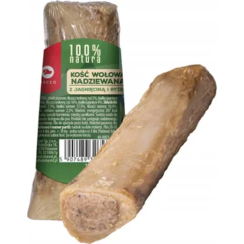 Pamlsek pro psa MACED - Trachea plněná jehněčím masem a rýží - 150g