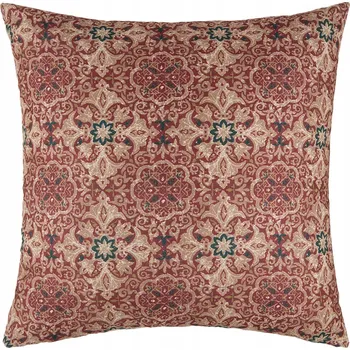 Povlak na polštářek Dekorační povlak na polštář 43x43 cm, silná semišová látka, tmavě růžová barva, vzor