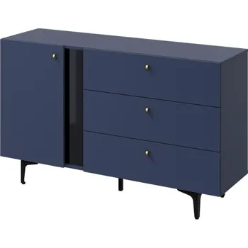 Komoda Jednodveřová komoda se zásuvkami do obývacího pokoje Colours - Lenart Tmavě Modrá 138x84 cm