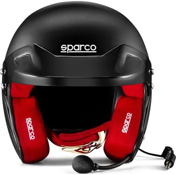 Motodoplněk Sparco helma RJ-i s intercomem a homologací FIA, barva: černo-červená, velikost: ML (59)