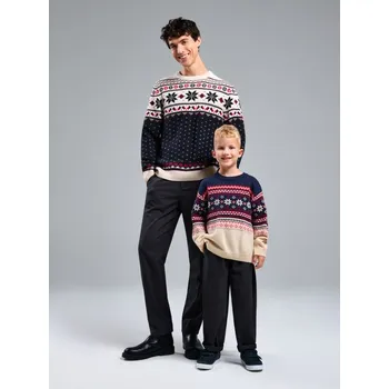 Pánské oblečení Sinsay - Svetr s vánočním motivem - námořnická modrá - 810FZ-59X - 810FZ-59X-M