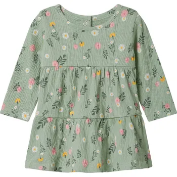 Dívčí šaty lupilu® Dívčí šaty s BIO bavlnou (zelená, 86/92)
