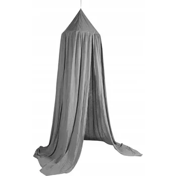 Nebesa nad postýlku Pro miminka stříška SEBRA , bavlněný bavlna , závěsná, šedá