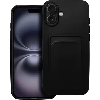 Pouzdro na mobilní telefon Silicone CARD case pouzdro / kryt s přihrádkou Apple iPhone 16 (6,1"), černé