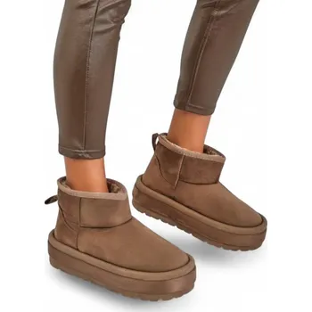 Dámská zimní obuv SVĚTLE HNĚDÉ DÁMSKÉ SNĚHULE YSIOF 36