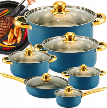 Sada nádobí Sada hrnců RETOO nerezová ocel 12 ks