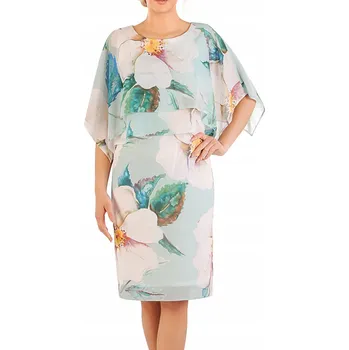 Dámské šaty Šifonové midi koktejlové šaty Carla Moreno velikost 42