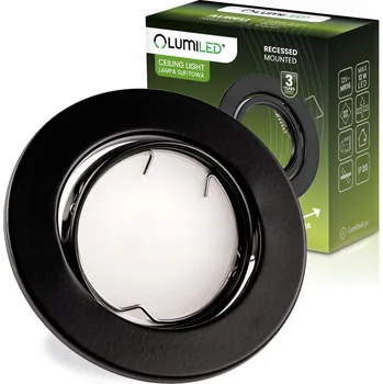 Halogenové svítidlo pod omítku, otočné, kulaté AURELI, černé, plechové