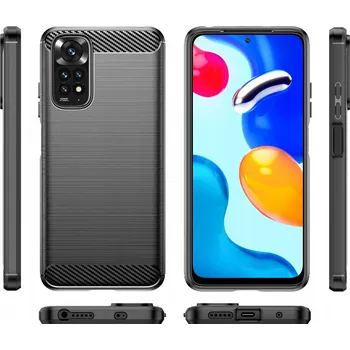 Pouzdro na mobilní telefon Zadní Kryt JFM PŘÍSLUŠENSTVÍ pro Xiaomi Redmi Note 11 / 11S Carbon Case černý
