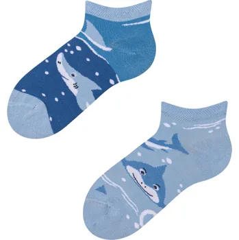 Veselé dětské kotníkové ponožky Šedý žralok