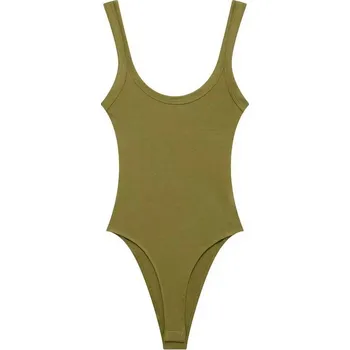 Body Best Fashion Ribbed dámské body s kulatým výstřihem a zapínáním Velikost: L, Barva (Varianta): as picture 2