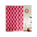 Kostkovaný sprchový závěs do koupelny, hezký retro šachovnicový vzor, sprchový závěs ve vintage