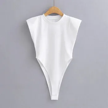 Best Fashion Dámský přiléhavý bezrukávový body top Velikost: S, Barva (Varianta): Bílá