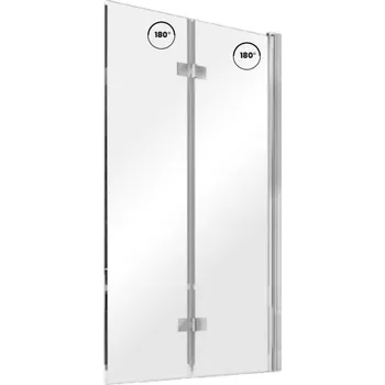 Besco Prestigio dvoudílná vanová zástěna, PP-2S