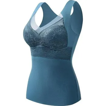Dámské erotické šaty Best Fashion Dámská hřejivá termo spodní košilka Velikost: 4XL, Barva (Varianta): Modrá