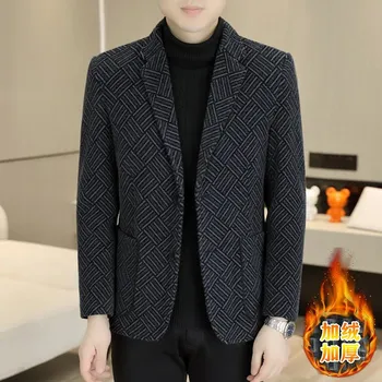 Best Fashion Pánské společenské sako se zateplenou podšívkou Velikost: L, Barva (Varianta): Tmavě šedá