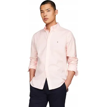 Pánská košile TOMMY HILFIGER PÁNSKÁ KOŠILE FLEX POPLIN RF SHIRT RŮŽOVÁ vel. L