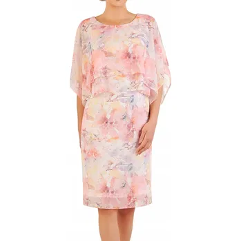 Dámské šaty Carla Moreno koktejlové šaty šifonové midi velikost 44