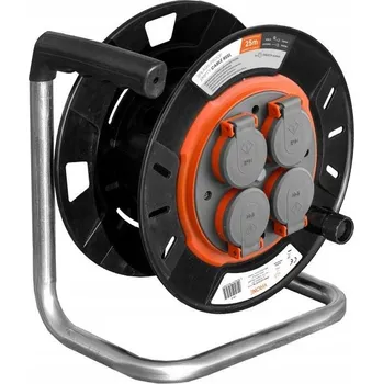 Napájecí kabel Prodlužovací Kabel bubnový Virone 0 m 4 ks zásuvek černý