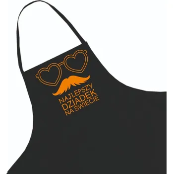 Kuchyňská zástěra Černá kuchyňská zástěra jako Dárek + jméno, vzor 25