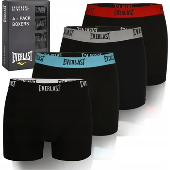 Boxerky Pánské boxerky Everlast bavlněné, vícebarevné s logem, sada 4 ks