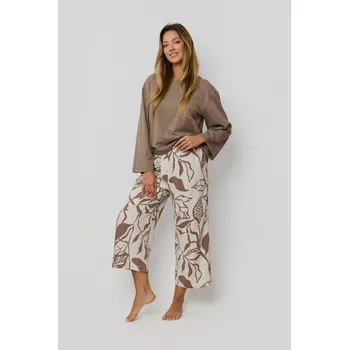 Dámské pyžamo Pyžamo Luna 7/8 MOKKA-MILK M