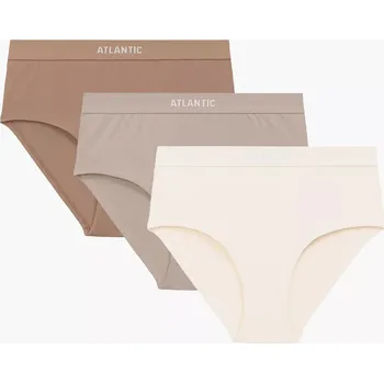 Dámské kalhoty Kalhotky Atlantic 3CLP-009B 3-pack Barva: Béžová, Velikost: M