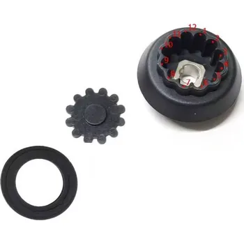 Příslušenství pro kuchyňský robot Spojka, unašeč nožů kuchyňského robotu Lidl SilverCrest Monsieur Cuisine Plus, 12 zubů, sada s těsněním a vložkou