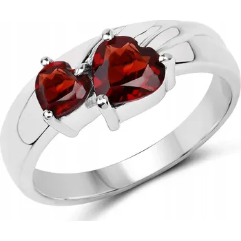 Prsten STŘÍBRNÝ PRSTÝNEK S PŘÍRODNÍMI GRANÁTY