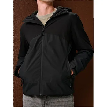 Pánská softshellová bunda Sinsay - Softshellová bunda s&nbsp;kapucí - černá - 178HM-99X - 178HM-99X-3XL