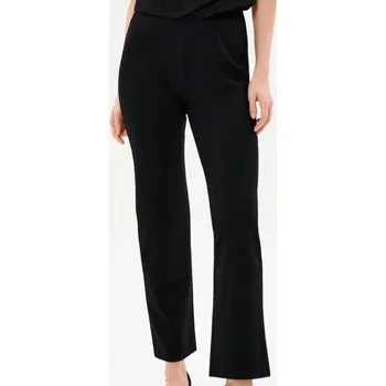 Sinsay - Kalhoty s rovným střihem z látky roma - černá - 717GZ-99X - 717GZ-99X-XL