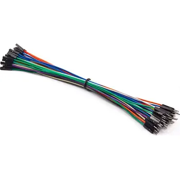 elektrický kabel LaskaKit_cz Dupont 26AWG propojovací kabely M-F samec-samice,20cm 50ks
