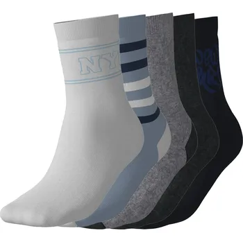 esmara® Dětské termo ponožky, 5 kusů (modrá/bílá/šedá, 27-30)