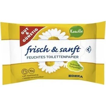 Toaletní papíry G&G Toaletní vlhčený papír - 2x70ks heřmánek