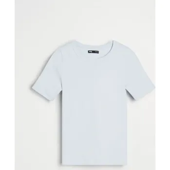 Oblečení a móda Sinsay - Bavlněné tričko Basic - světle modrá - 647EU-50X - 647EU-50X-XL