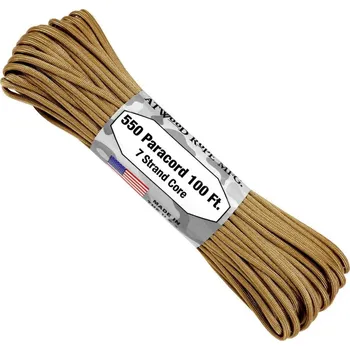 Vybavení pro přežití ARM 550 PARACORD 100' Tan S10-TAN