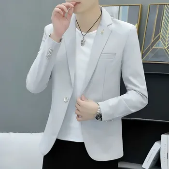 Best Fashion Pánské společenské sako se štíhlým střihem Velikost: L, Barva (Varianta): Šedá