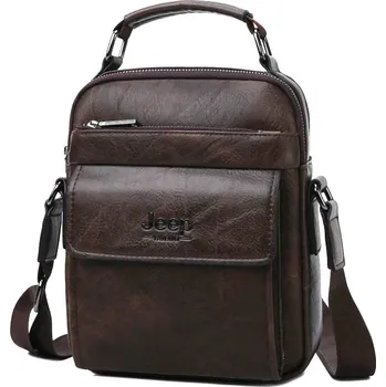 Messenger taška split kůže pánská brašna set Barva: Hnědá 8805