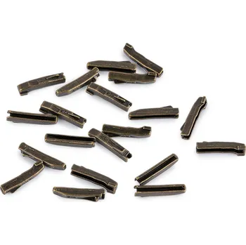 Zip Spodní koncovka na opravu kovového dvoucestného zipu staromosaz 10 sada