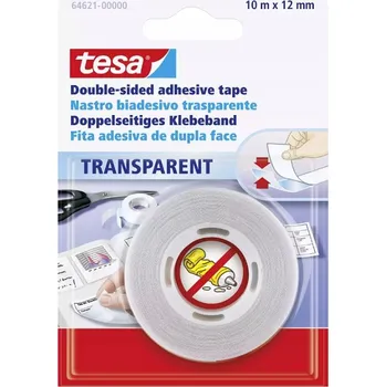 Lepicí páska Oboustranná lepicí páska Tesa 64621-00000 12 mm x 10 m transparentní