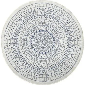 Koberec Hanse Home Kusový koberec Twin-Wendeteppiche 103104 creme blau kruh – na ven i na doma Rozměry koberců: 100x100 (průměr) kruh