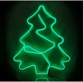 Vánoční dekorace Vánoční ozdoba na stromeček ZELENÁ NeonLED, 230V LXLED033