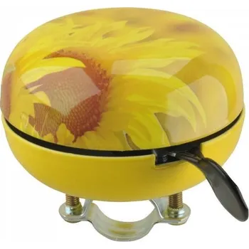 Zvonek na kolo Cyklistický zvonek FISCHER velký kovový žlutý mechanický