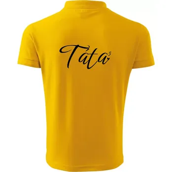 Pánská košile Psací Táta pátá mocnina - pět dětí - Polokošile pánská Pique Polo 203 - 5XL ( Žlutá )