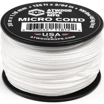 Vybavení pro přežití ARM 100 MICROCORD 1,18mm. 125' Bílá MS08-WHITE