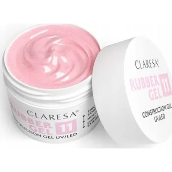 Lak na nehty CLARESA STAVEBNÍ GEL RUBBER GEL NA NEHTY 11 UV/LED PRO PRODLUŽOVÁNÍ 12g