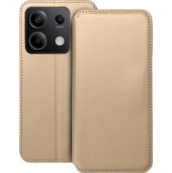 Pouzdro na mobilní telefon Flipové pouzdro Dual Pocket pro Xiaomi Redmi Note 13 5G, zlatá